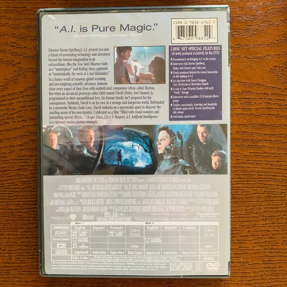 Artificial Intelligence DVD 2 Disc Special Addition Full Frame Regions ALL PG-13 - Picture 2 of 4